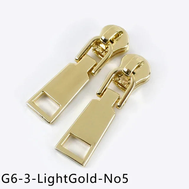 15/500Pcs 3# 5# Zipper Sliders for Metal Zippers Repair Kit Jackets Zips Head DIY Luggage Bags Clothing Sewing Accessories