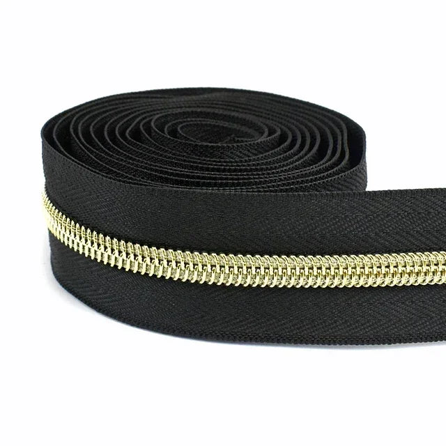 Meetee 15/400Meters 3# 5# Nylon Zippers for Bag Purse Plastic Coil Zip Tape Universal Zipper Repair Kit DIY Clothes Sewing Accessories