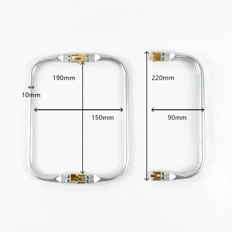 3/100Pcs Aluminium Tube Purse Frame Metal Wallet Kiss Lock Clasp Clutch Repair Handle Woven Bag Invisible Bracket Hardware Supply