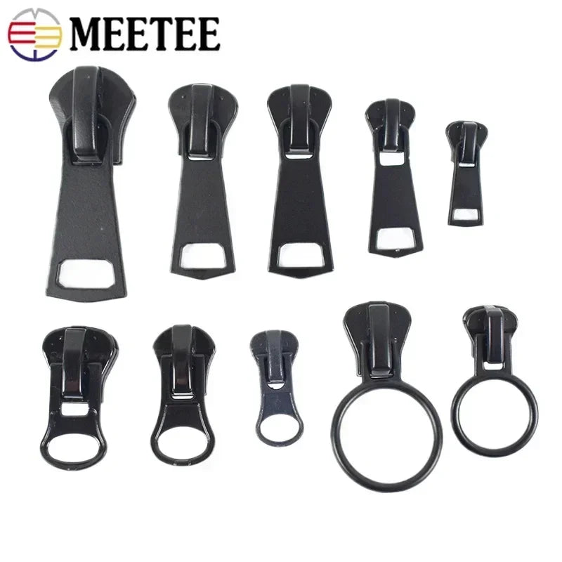 30/1000Pcs 3# 5# 8# 10# 15# Zipper Sliders for Resin Zippers Bag Jacket Coat Zips Head Puller Repair Kit DIY Sewing Accessories