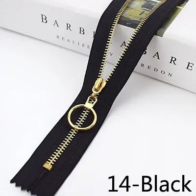 Meetee 20pcs 15-30cm 3# Metal Zipper Closed End Black White Zippers DIY Bag Purse Wallet Shoes Garment Zip Sewing Accessory