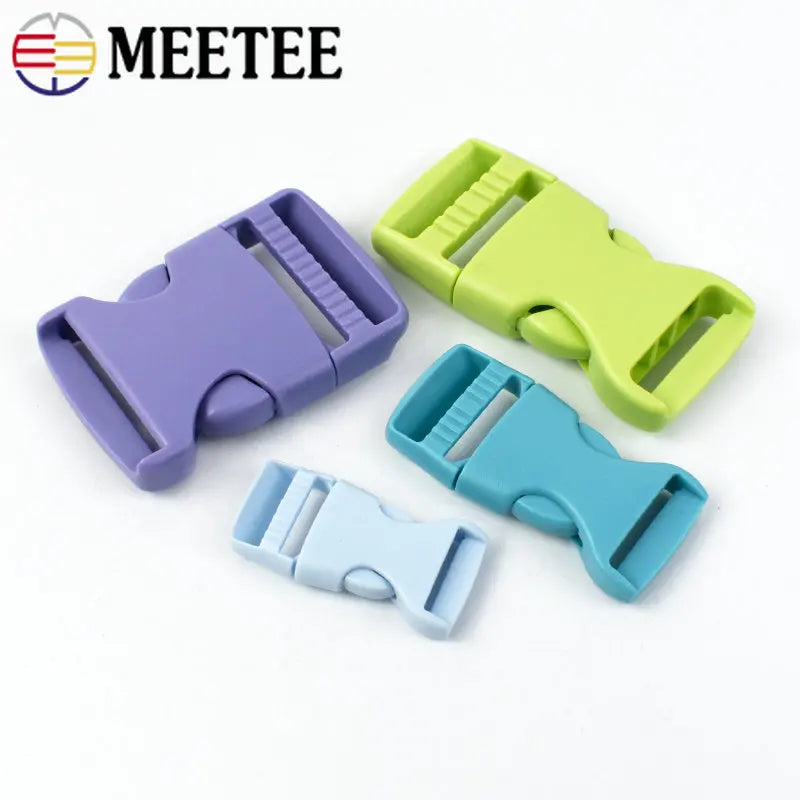 30/600Pcs Meetee 15-38mm Plastic Release Buckles Backpack Strap Hook Clip Safety Pet Collar Outdoor Luggage Webbing Accessories