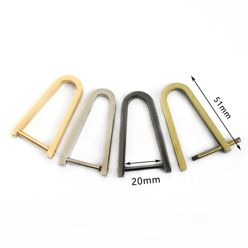 8/300pcs Meetee Detachable Screw D Buckle U Ring Metal Bag Chain Adjuster Hanger Hook Clasp Handle Connector DIY Handbag Accessories