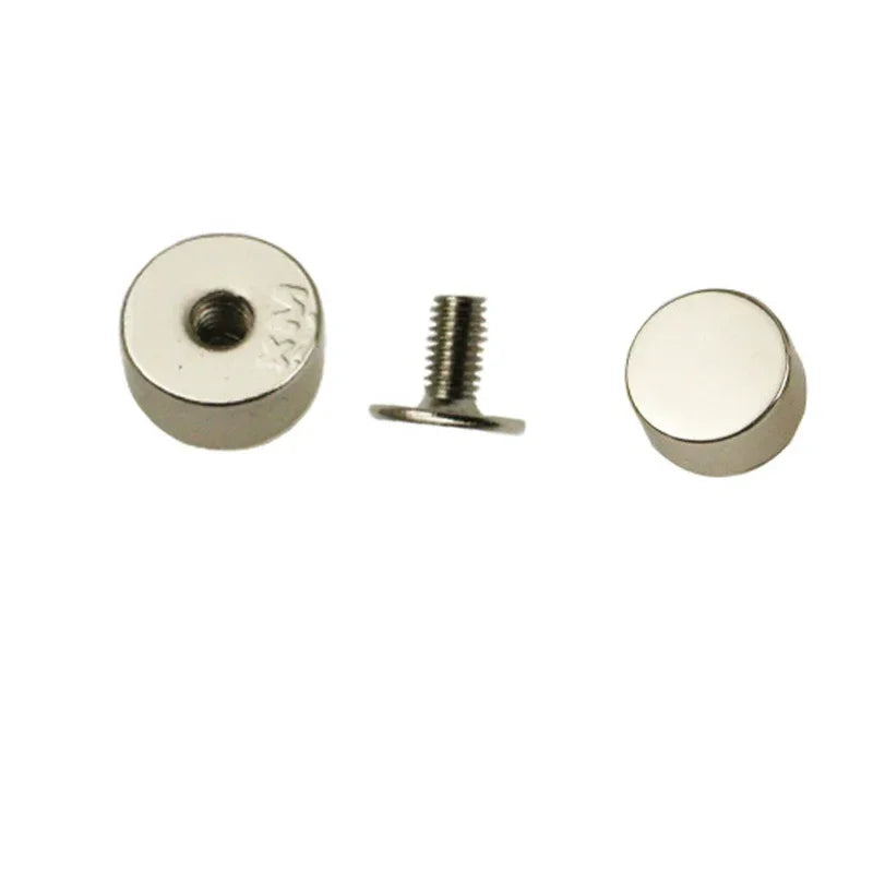 30/1000pcs Meetee 10mm Flat Screw Bag Accessories for Hanbag Bottom Studs Screws Rivets DIY Sewing Hardware Foot Nail Buckles