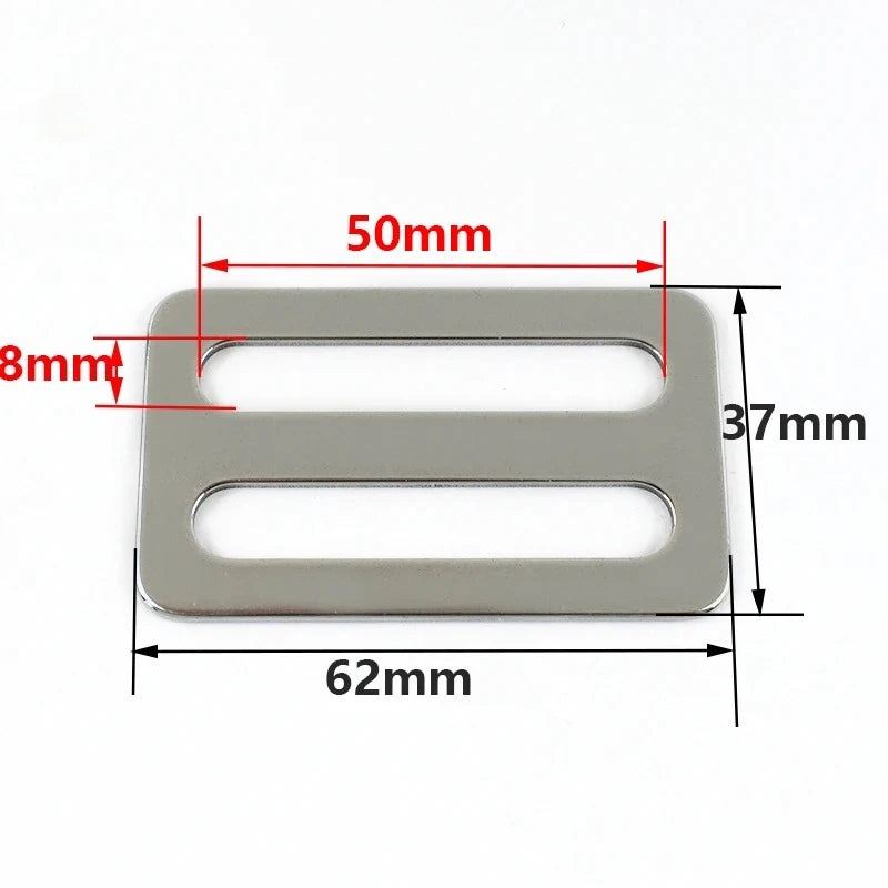 20/100Pcs 20-50mm Stainless Steel Tri-Glide Buckles Strap Slider Rings for Backpack Bag Belt Webbing Adjuster Hardware Parts