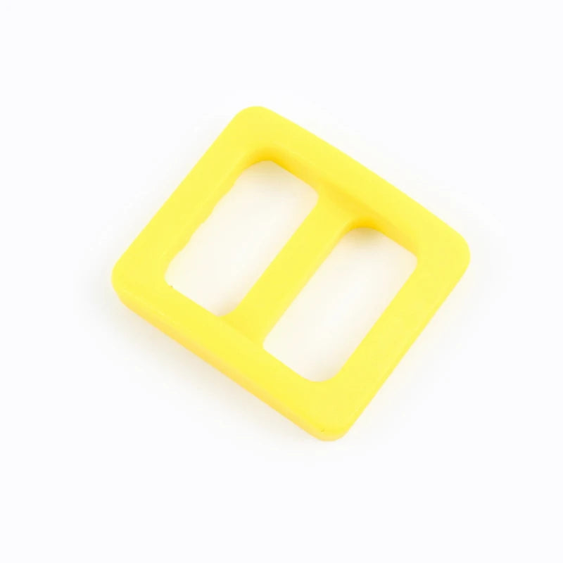 Meetee 100Pcs Colorful 10mm Plastic Slider Tri-Glide Adjustable Buckles Dog Collar Harness Backpack Strap Webbing Bag Parts