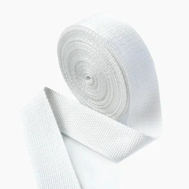 8/200Meters 20-50mm 1.3mm Thick Cotton Canvas Webbing Tape Bag Straps Backpacks Ribbons Dog Collars Clothes DIY Sewing Accessories