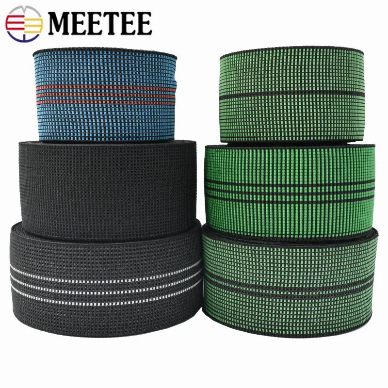 5/100M Elastic Latex Tape Rubber Bands for Furniture Sofa Strap Repair DIY Upholstery Modification Elasticity Belt Chair Material