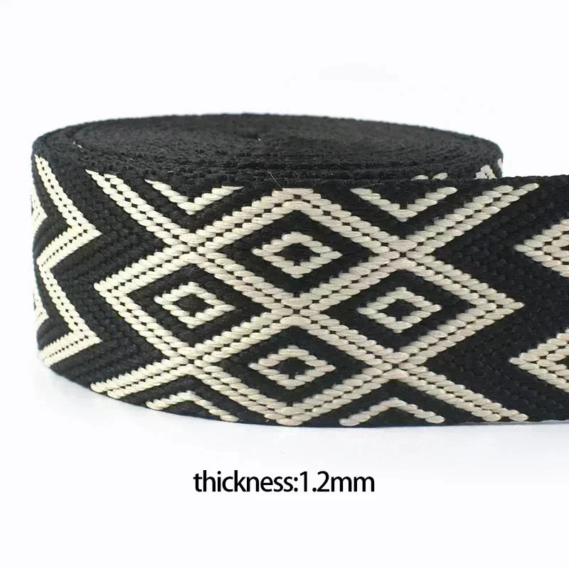 3/100Meters 38mm Thicken Polyester Jacquard Webbing Tape Luggage Decorative Belt Ribbon DIY Bags Shoulder Strap Sewing Accessories