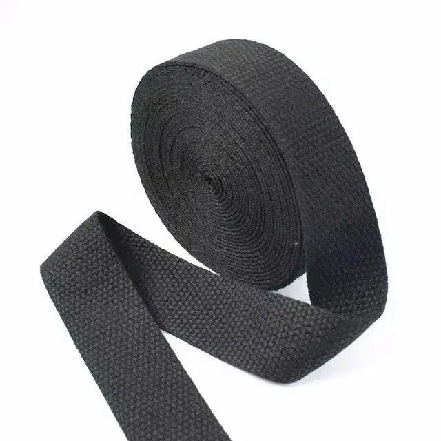 8/250Meters Meetee 20-50mm 1.2mm Thick Canvas Cotton Webbing Backpack Bag Strap Band Clothes Ribbon Tapes DIY Sewing Accessories