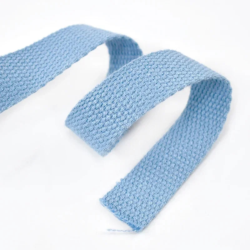 8/250Meters Meetee 20-50mm 1.2mm Thick Canvas Cotton Webbing Backpack Bag Strap Band Clothes Ribbon Tapes DIY Sewing Accessories