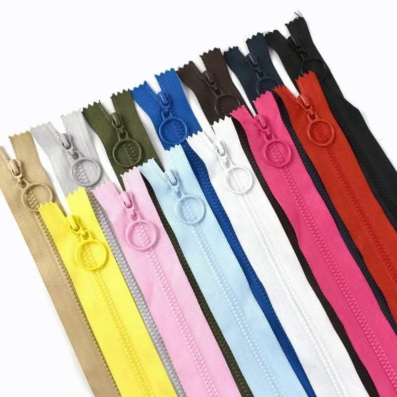 15/500pcs Meetee 3# Resin Zippers Closed 25cm Open-end 60cm Ring Puller Zipper for Bags Wallet Purse Garment Sewing Accessories
