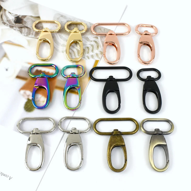20/50Pcs 20-38mm Metal Buckles Trigger Snap Clip Hooks Swivel Lobster Clasp Keychain Carabiner Bag Strap Hardware Accessories