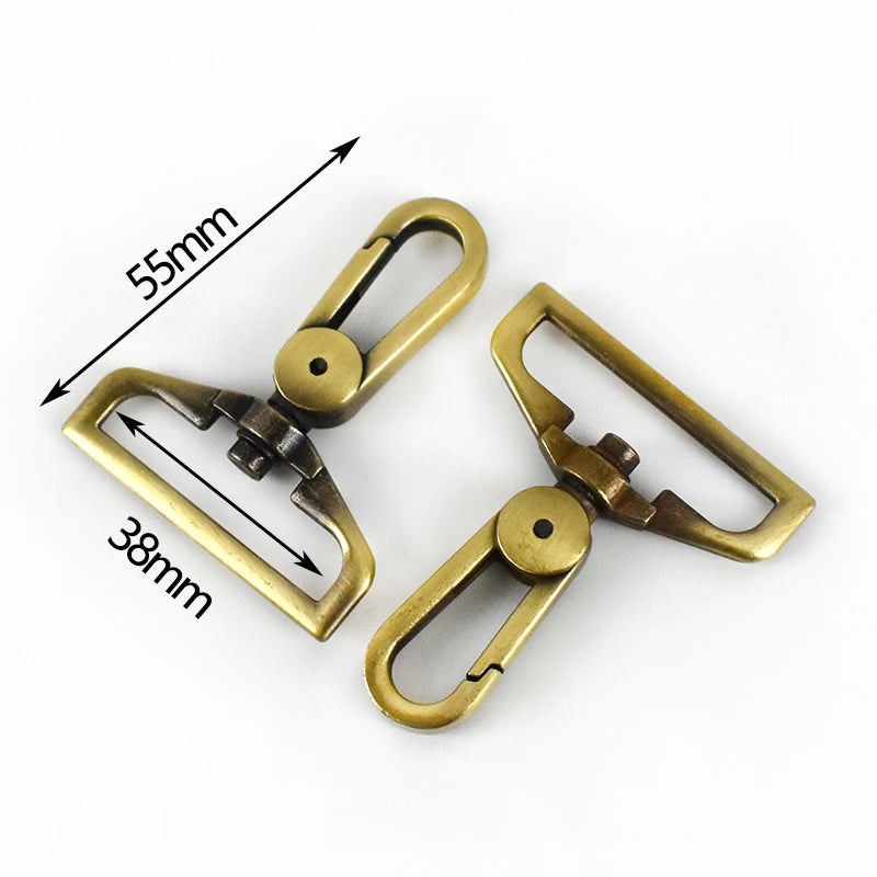 8/200pcs Meetee 25/32/38mm Bags Belt Metal Buckle Carabiner Snap Hook Lobster Clasps Dog Collar Clasp DIY Leathercraft Accessory