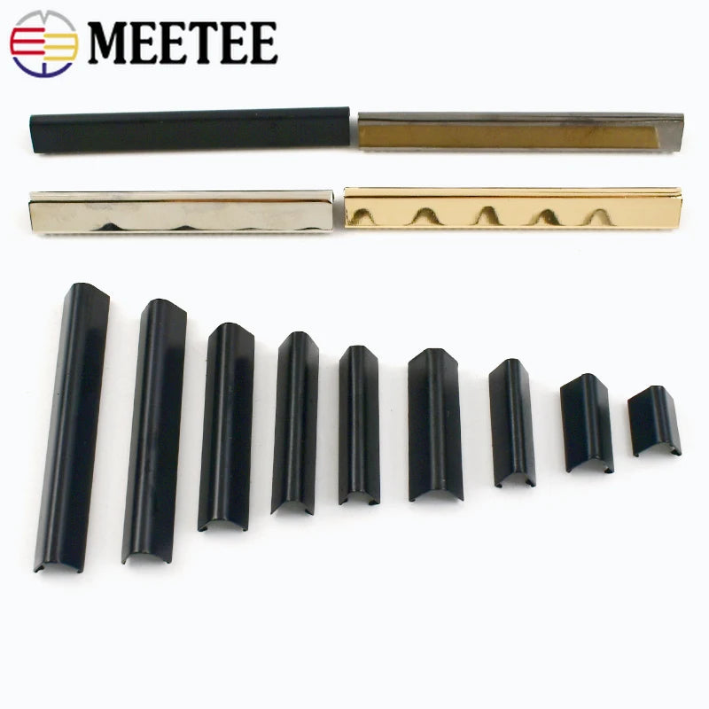 30/800Pcs 10-60mm Metal Tail Clip Buckles for Strap Suspenders Belt Tails End Lock Wallet Leather Cord Stopper DIY Accessories