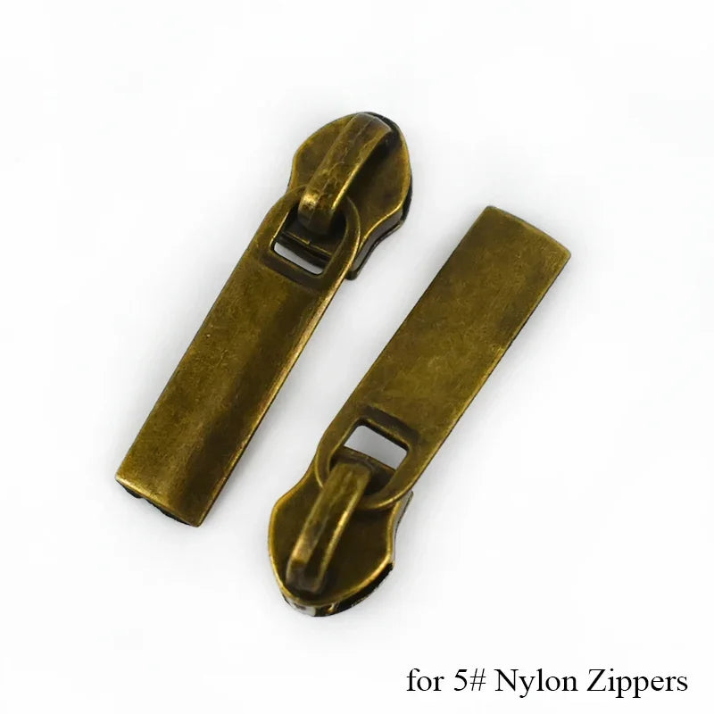 8/200pcs Meetee Zipper Sliders for 3# 5# Nylon Zippers Down Jacket Pocket Zips Head Bag Zip Repair Kits DIY Sewing Accessories