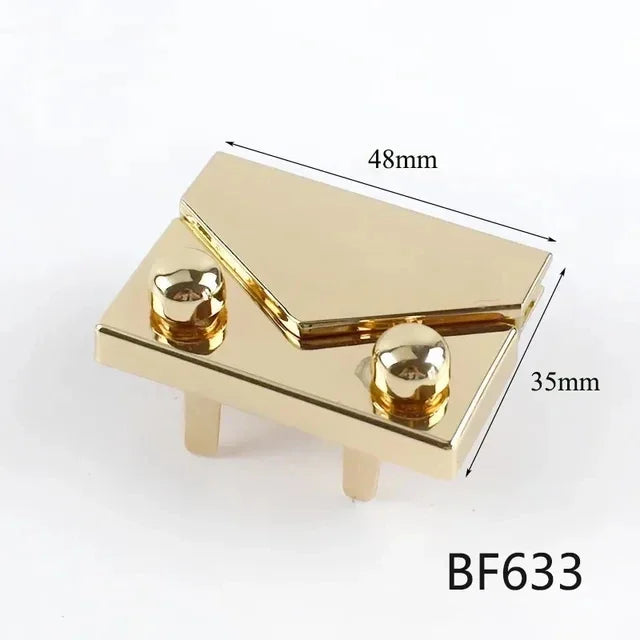 5/120Pcs Meetee Gold Metal Lock Clasp Turn Twist Locks Closure Snap Clip Buckles DIY Bag Purse Hardware Repair Accessories