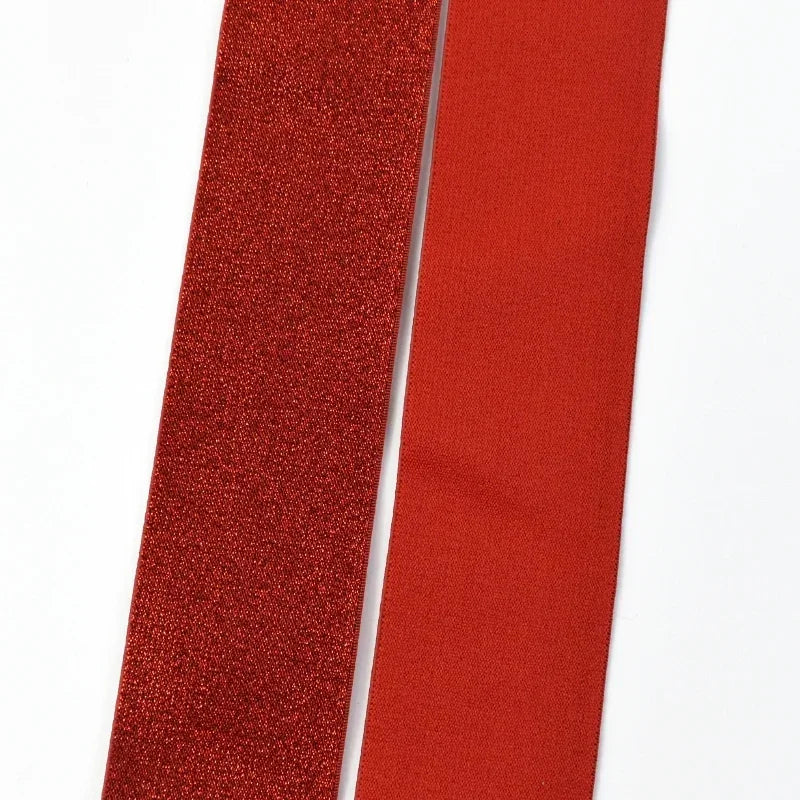 8/300M 25/30/40/50mm Nylon Elastic Bands for Sewing Rubber Band Colored Glitter Nylon Elasticity Webbing Decoration Spandex Belt