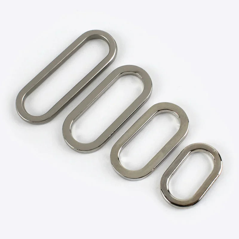 15/400Pcs Meetee 19/25/32/38mm Metal O Ring Buckle Adjustable Bag Handbag Strap Webbing Rings Hook DIY Luggage Hardware Accessory