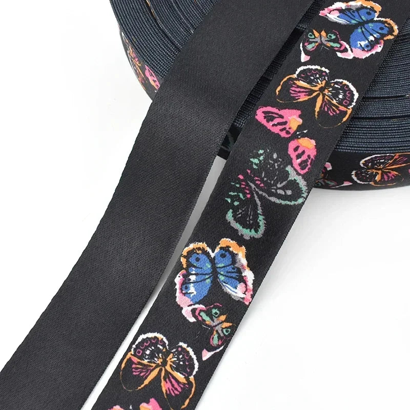 5/150Meters Meetee 38mm Jacquard Printed Webbing Ethnic Ribbon Bags Strap Tape for Sewing Garment Belt Accessories