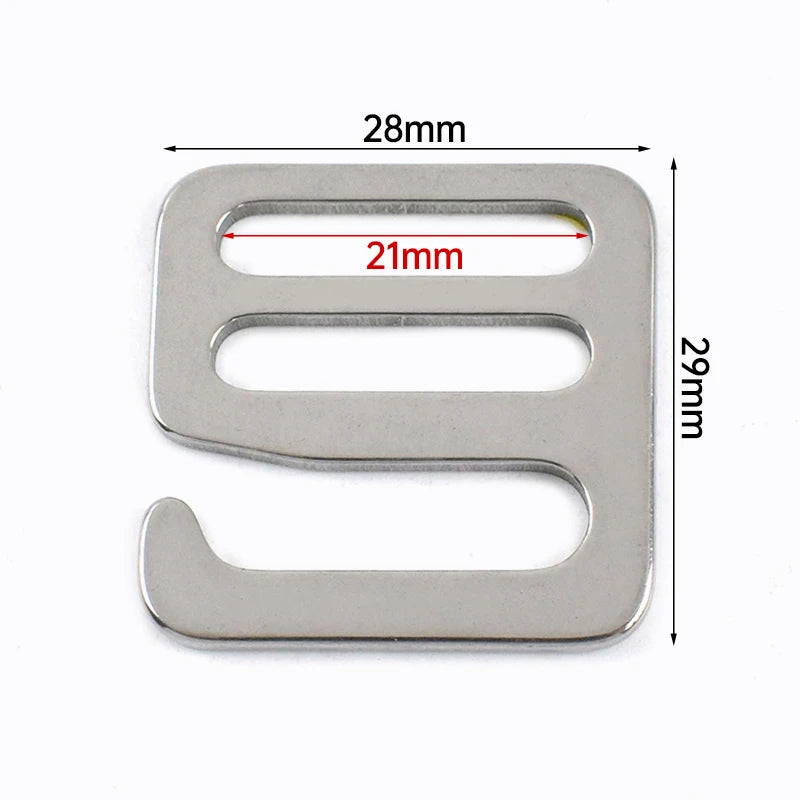 20/600Pcs 16-38mm Stainless Steel Bag Adjuster Buckle Webbing Strap Tri-Glide Slider Clasp Luggage Side Clip Hanger Hook Supplies