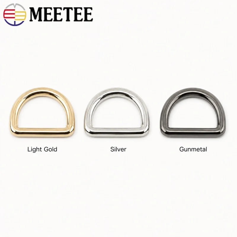 20/600Pcs 10-38mm Metal D Ring Buckles Strap Connectors for Luggage Dog Collars Backpacks Belts Webbing Leather Handbags Repair