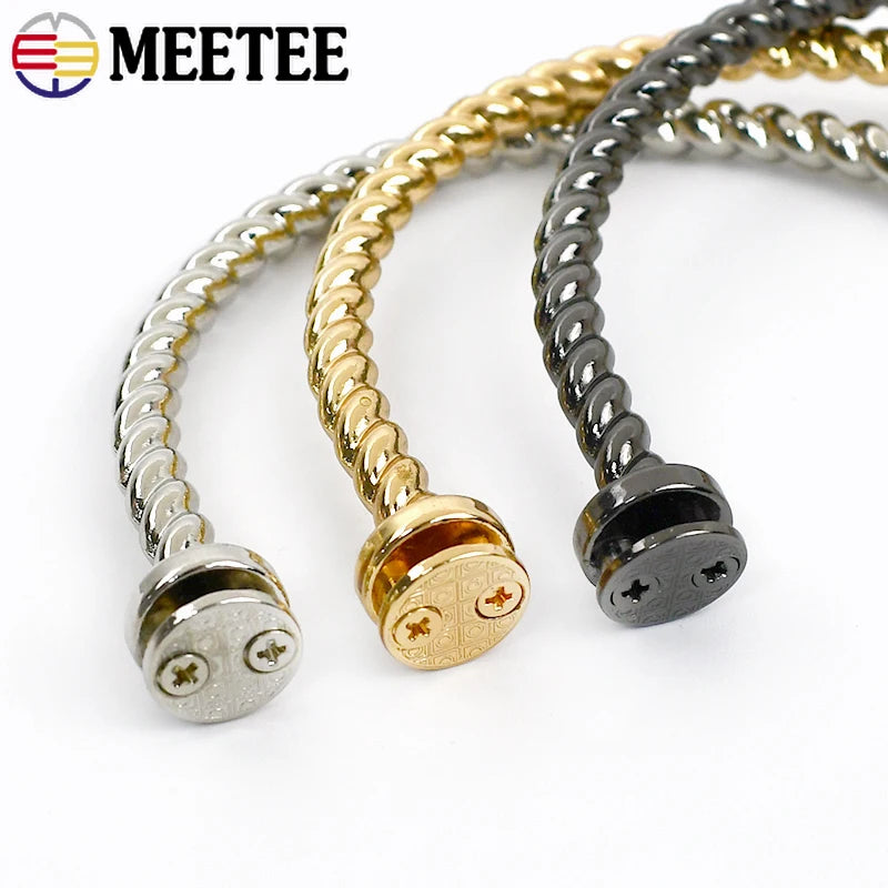 3/80Pcs Metal Bag Handles Handbag Frame Rings Buckle DIY Bags Strap Purses Clasp Luggage Replacement Hardware Accessories