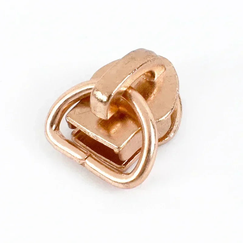 15-500Pcs 5# Rose Gold Zippers Sliders for Nylon Zip Tape Clothes Bag Sewing Zipper Replacement Puller Zips Repair Kit Accessories