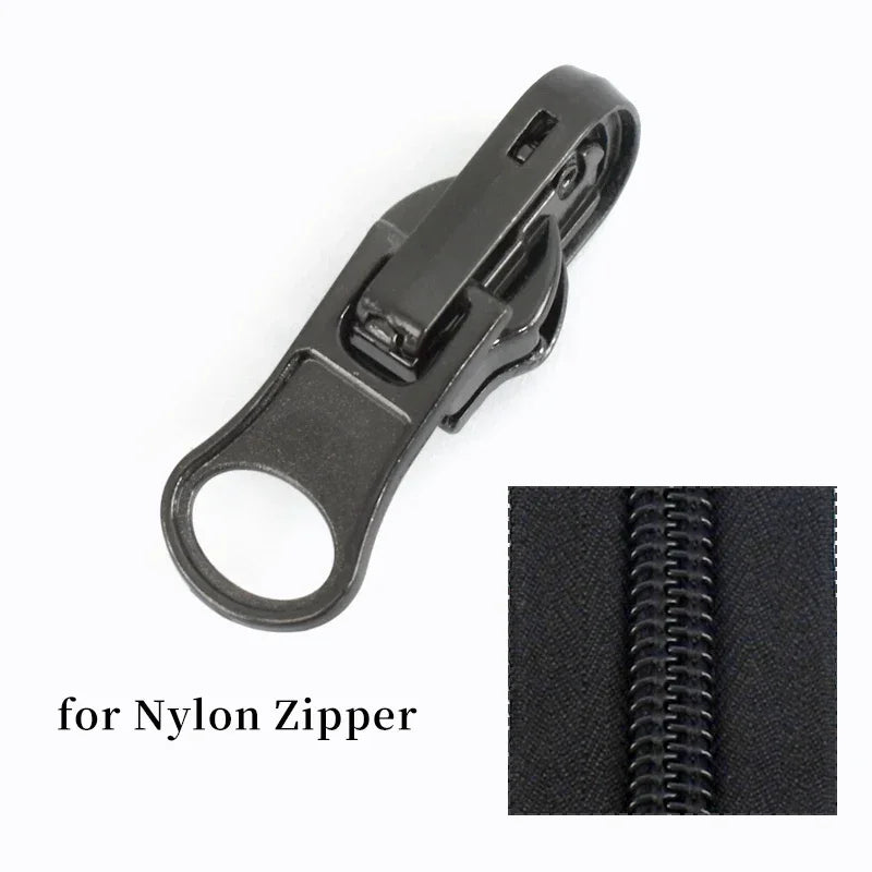 5/10/20Pc 5# Rotating Zipper Head for Resin Metal Nylon Zippers Double-sided Slider Puller Zip Repair Kit DIY Sewing Tailor Tool