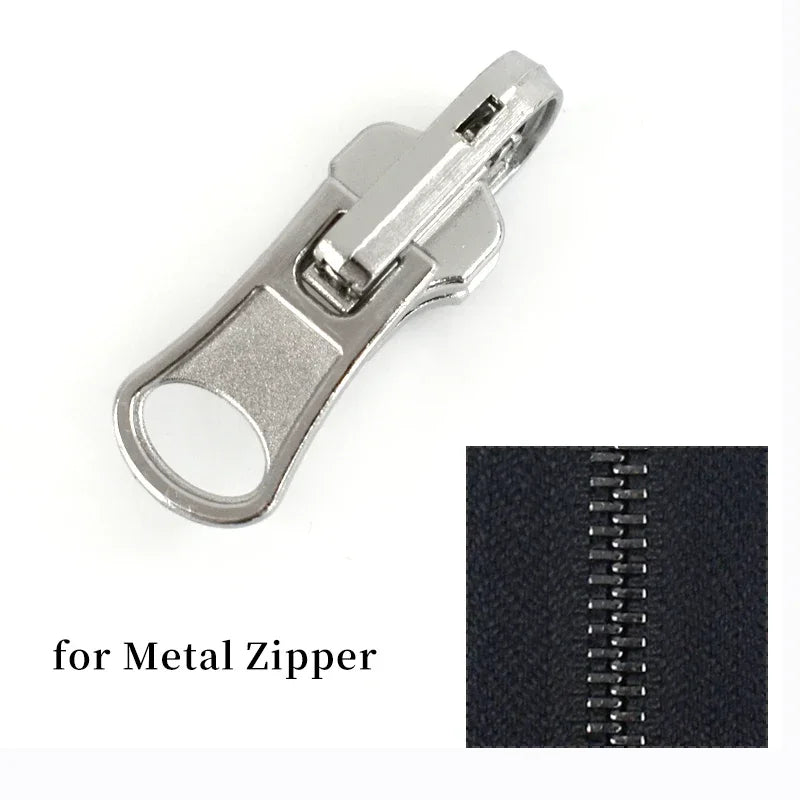 5/10/20Pc 5# Rotating Zipper Head for Resin Metal Nylon Zippers Double-sided Slider Puller Zip Repair Kit DIY Sewing Tailor Tool
