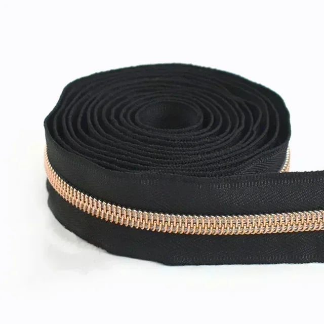 8/300Meters 5# Nylon Zippers Colorful Tooth Coil Zipper for Garment Bags Zip Tape Repair Kit DIY Clothes Tailor Sewing Accessory