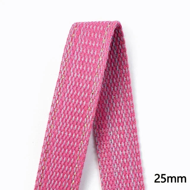 8/200M Polyester Cotton Webbing Strap Tape Jacquard Bag Shoes Backpack Label Ribbons DIY Sewing Biasband Clothing Accessories