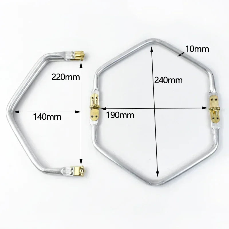 3/100Pcs Metal Kiss Clasp Purse Frame Aluminium Tube Bag Handle Wallet Frames Buckle DIY Clutch Handbag Parts Hardware Accessories
