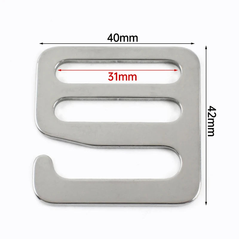 20/600Pcs 16-38mm Stainless Steel Bag Adjuster Buckle Webbing Strap Tri-Glide Slider Clasp Luggage Side Clip Hanger Hook Supplies