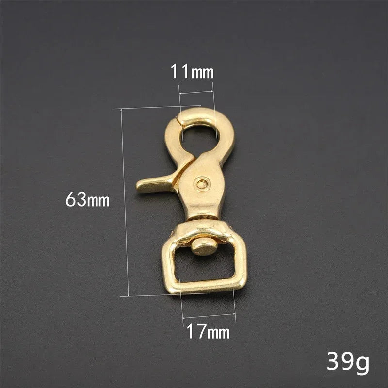 2/70Pcs Metal Buckles 10-38mm Solid Brass Trigger Snap Hook Swivel Lobster Clasp Handbag Strap Trigger Carabiner Spring Hooks