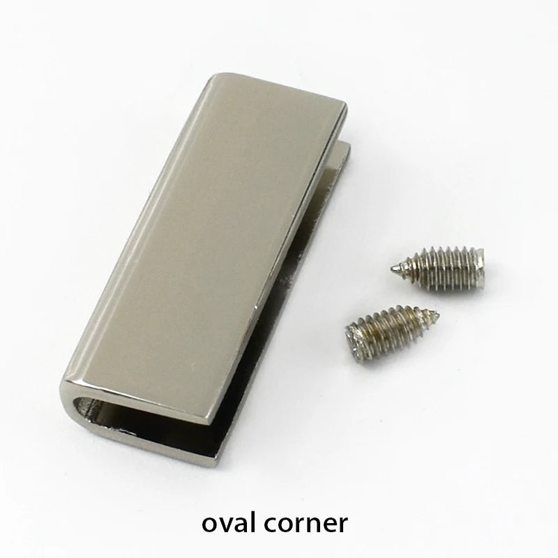 15-500Pcs Metal Bag Buckle Side Clips Protector Corner Screws Clip Clasp for Webbing Belts Tail End Plug LeatherCraft Accessories