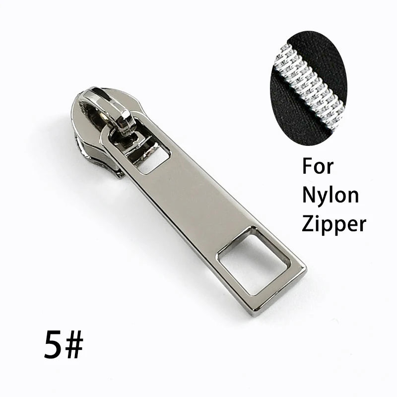 8/200 Pcs 5# Zipper Head Auto Lock for Metal or Nylon Zippers Slider Zip Repair DIY Bags Garment Zips Closure Sewing Accessories