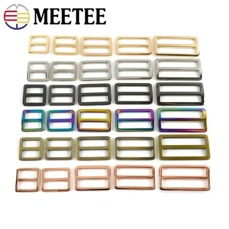 15/400pcs 16-50mm Bags Strap Buckles Metal Slider Tri Glide Adjust Belt Buckle for Webbing Shoes Clothes Leather Part Accessories