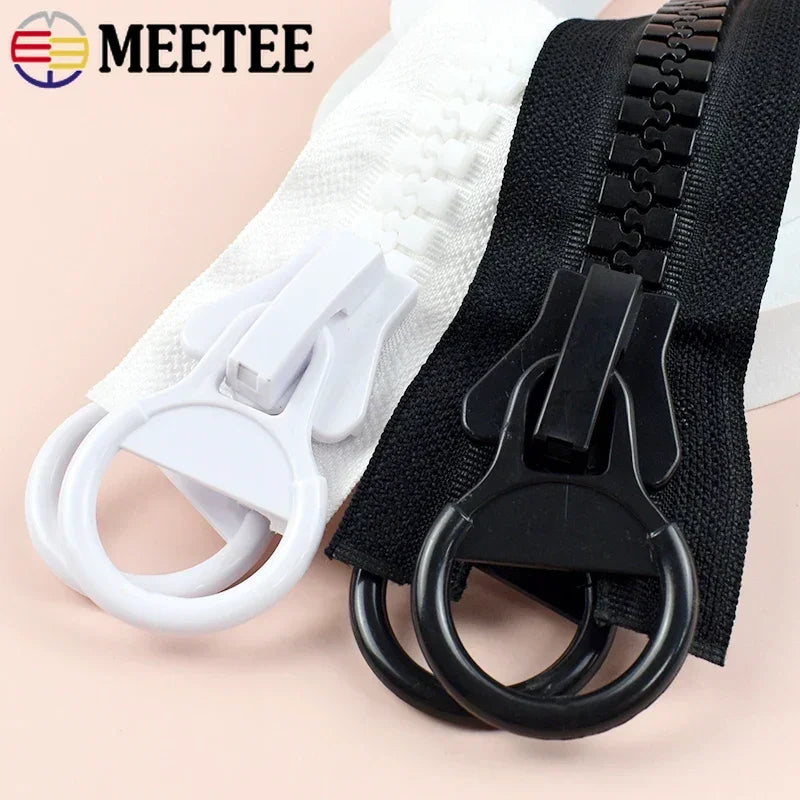2/30Pcs 20# Extra Large Resin Zippers 60-300cm Open-End Zipper Tent Jacket Down Double-Sided Zips Repair Kits DIY Sewing Accessories