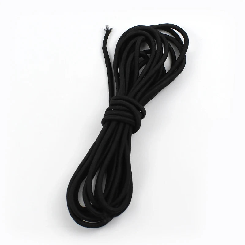 5mm Round Elastic Rope 10/300Meters Color Rubber Bands HairBand Elasticity Band Belt Drawstring Bungee Cord Sewing Supplies