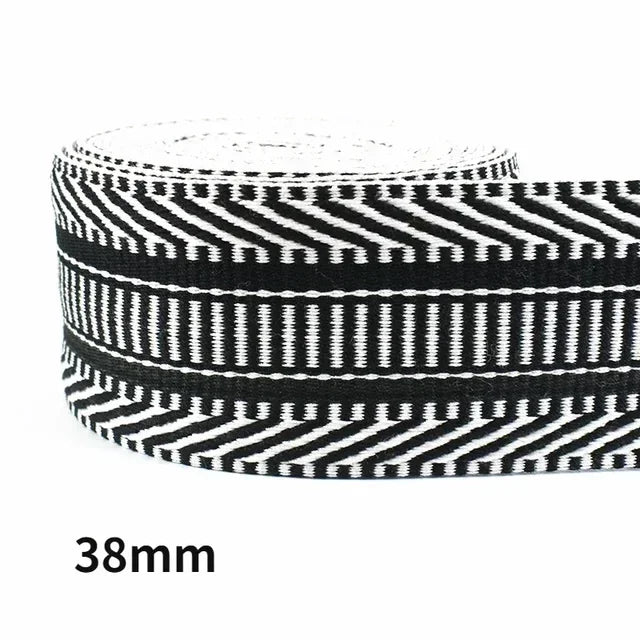 3/100Meters 38/50mm Polyester Jacquard Webbing Tapes Thick Ribbon Bag Strap Belt for DIY Clothes Bias Binding Sewing Accessories