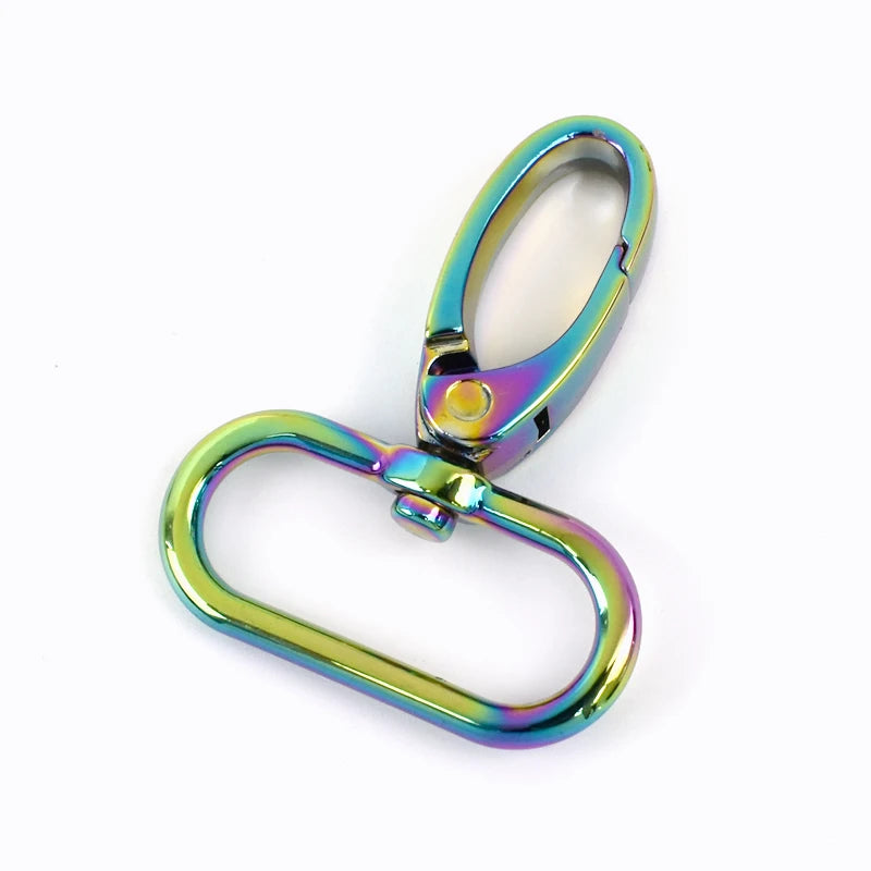 8/250Pcs Rainbow Metal Buckle Lobster Swivel Clasp Snap Hook for Bags Strap Carabiner Clips Keychain DIY Hardware Accessories