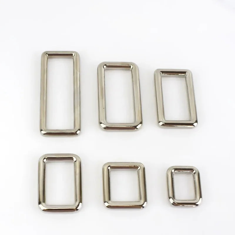 15/500Pcs Meetee 12-50mm Metal Square O D Ring Buckles Bag Adjustable Buckle DIY Backpack Straps Shoes Garment Leather Accessories