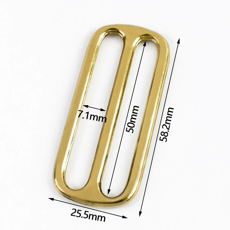 15/500Pcs Brass/Stainless Steel Buckle 20-38mm Tri-Glide Slider Clasp Webbing Tape Adjuster Clasps Bags Strap Buckles Repair Kits