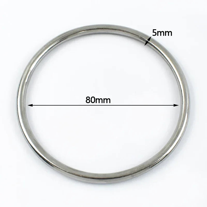 20/600Pcs 316# Stainless Steel Seamless O Rings Buckle Pet Collar Clasp Backpack Strap Hanging Bed Connection Anti-rust Ring