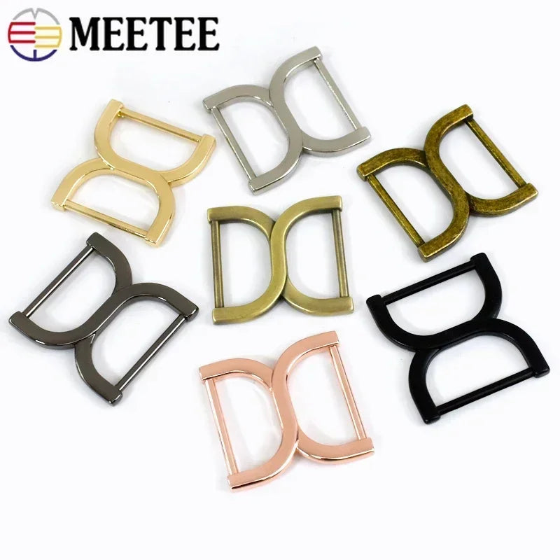 8/300Pcs Meetee 25mm Square Bag Buckles Shoes Garment Belt Buckle Clasp Handbag Strap Adjuster Snap Hooks DIY Accessories