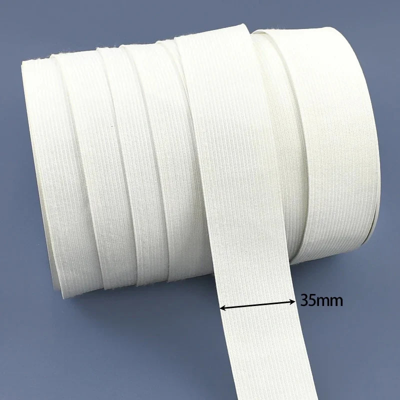 30/1000M Black White Sewing Elastic Band 3mm-50mm Garment Trousers Belt Rubber Bands Mask Strap Stretch Tape HairBand Bungee Cord