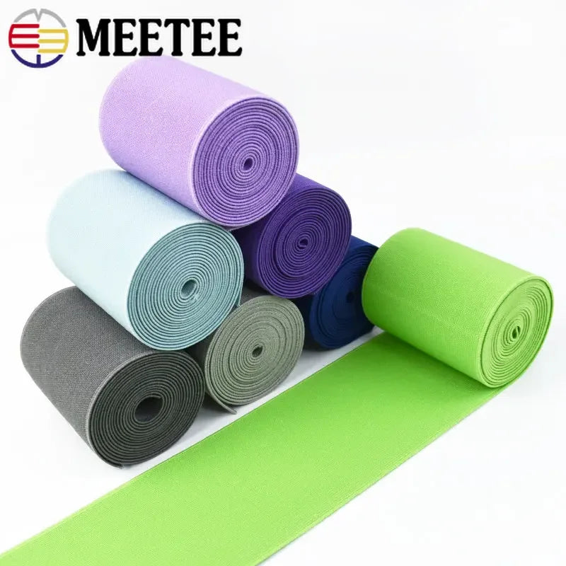 3/100M 8/10cm Width Soft Elastic Bands for Underwear Shoes Waistband Rubber Band Clothing Elasticity Belt DIY Sewing Accessories