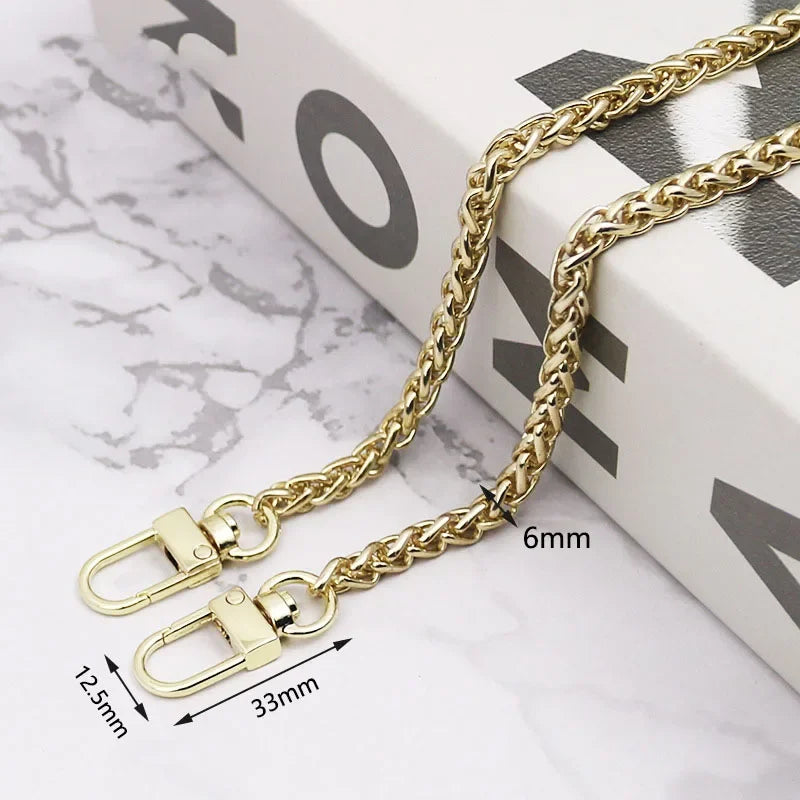 2/70Pcs Meetee 100/120cm Metal Purse Chains Bags Strap Replacement Shoulder Crossbody Bag Straps Wallet Handle DIY Handbags Hardware