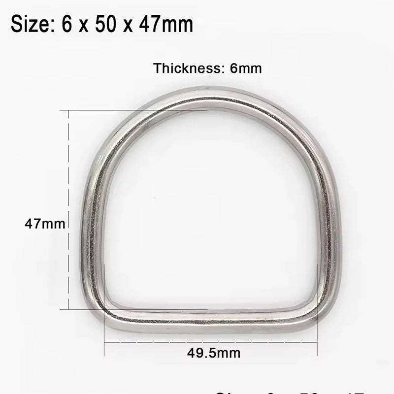 20/700Pcs 304# Stainless Steel D Ring Buckle Bag Strap Webbing Belt Buckles Pet Dog Collar Clasp DIY Bags Hardware Accessories